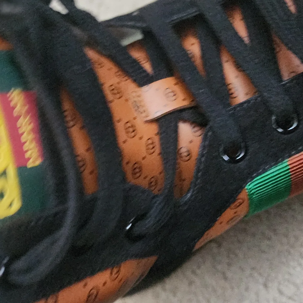 Gucci × Dapper DAN Brown High-Top Sneakers Sz 10.5
